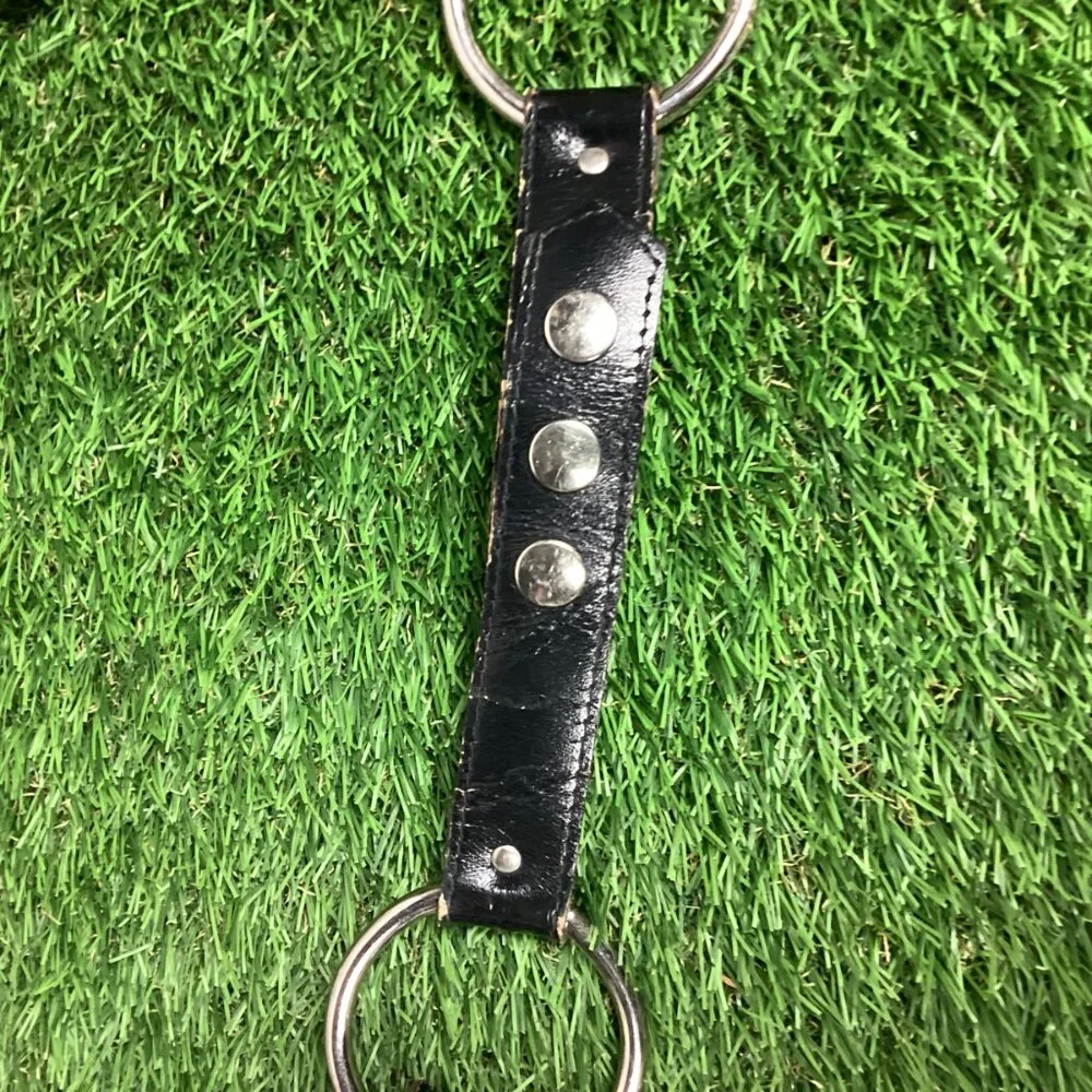 Vintage Leather Conch Ring Belt. M/L